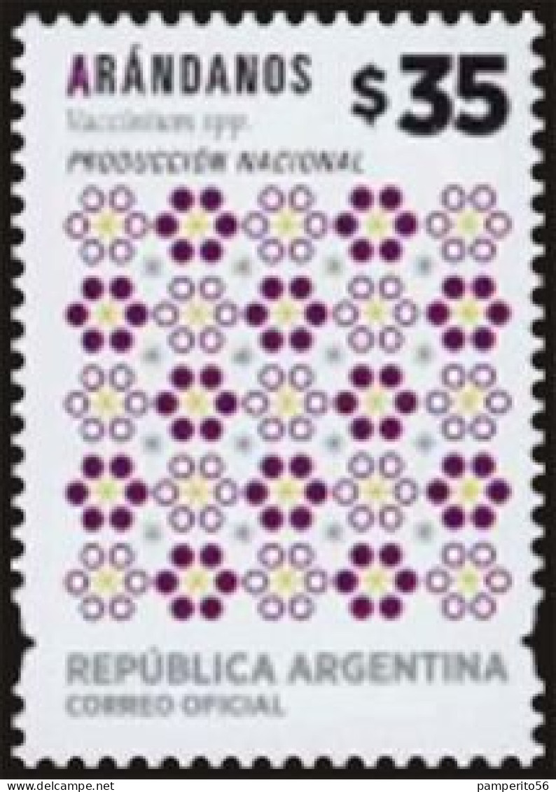 ARGENTINA - AÑO 2019 - SERIE FRUTAS - ARANDANOS - SERIE MNH - Unused Stamps