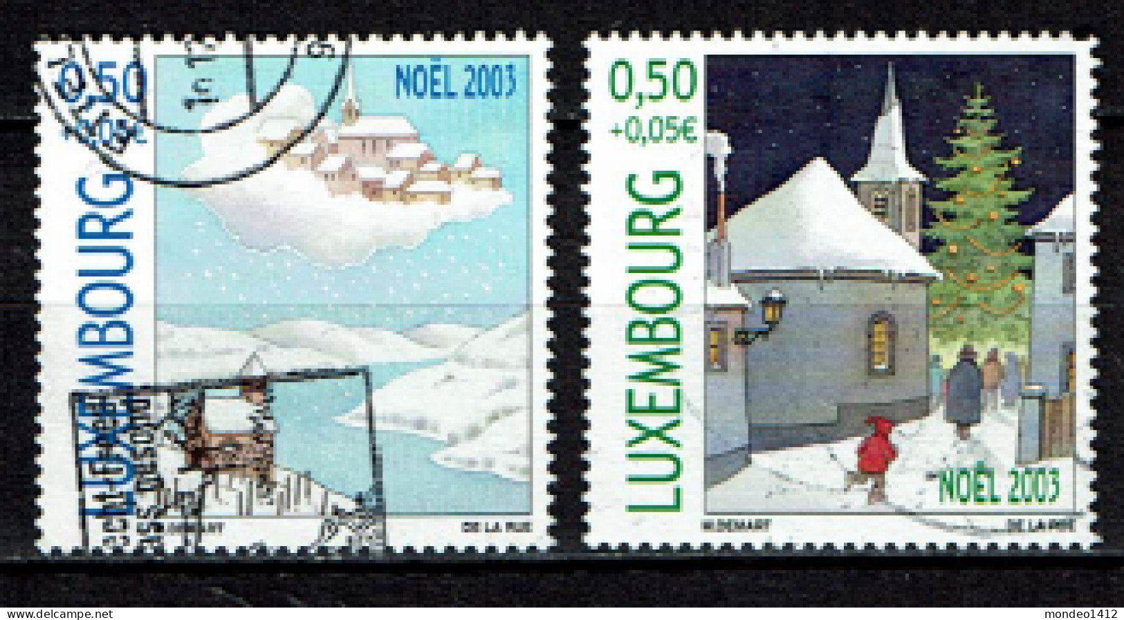 Luxembourg 2003 - YT 1570/1570 - Noël, Eglise, Chapelle, Christmas, Weihnachten - Usati