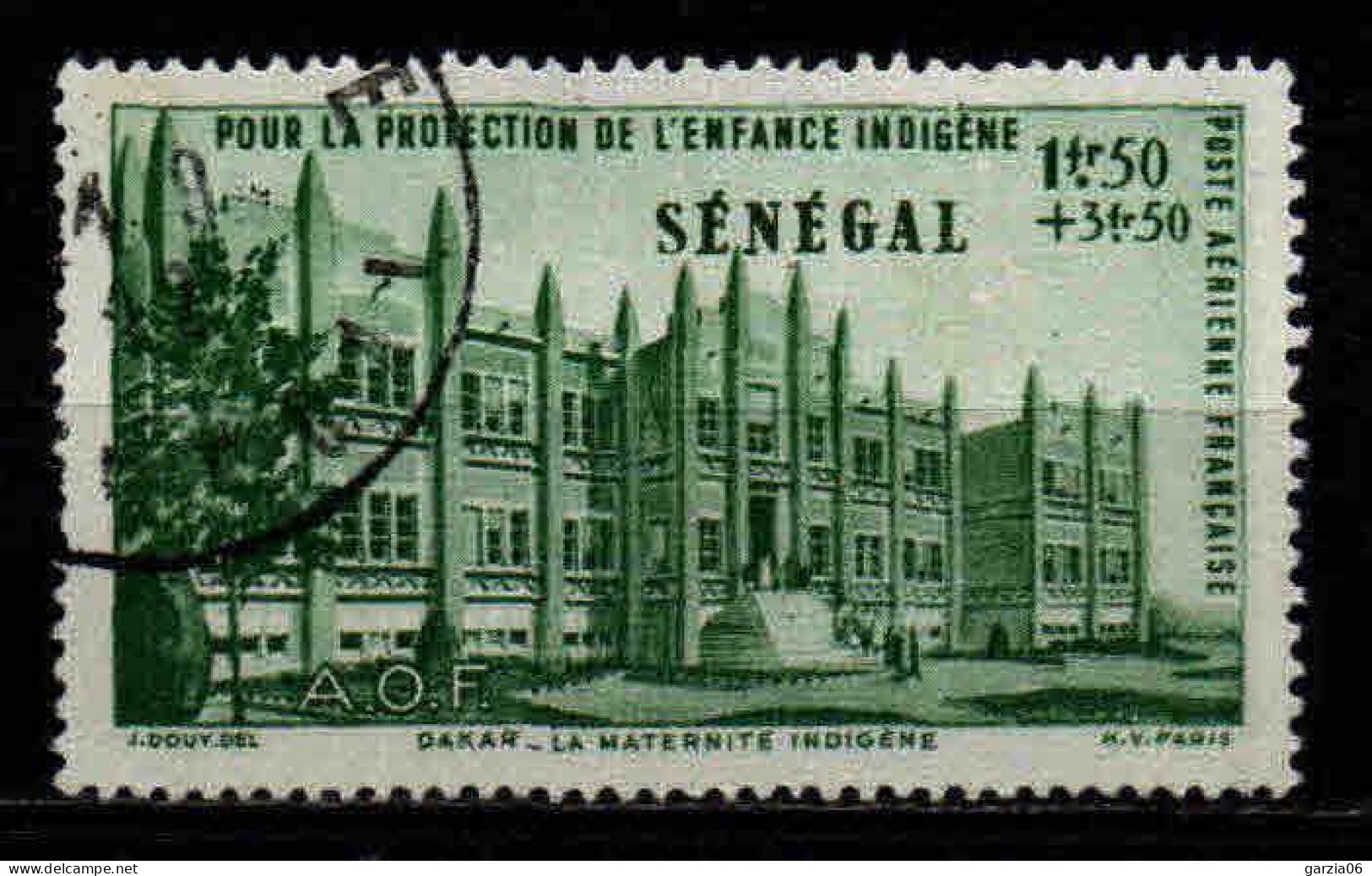 Sénégal - 1942 - Protection De L' Enfance   - PA 18- Oblit - Used - Poste Aérienne