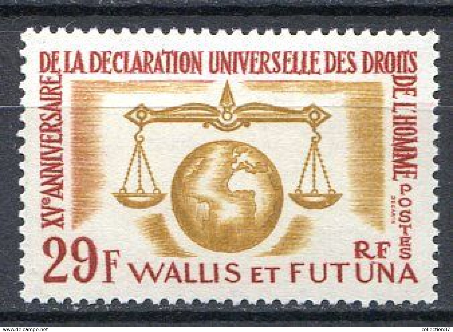 Réf 79 < WALLIS & FUTUNA < Yvert N° 169 * Neuf Ch * MH < Cote 8.60 € < Droits De L'homme - Nuevos