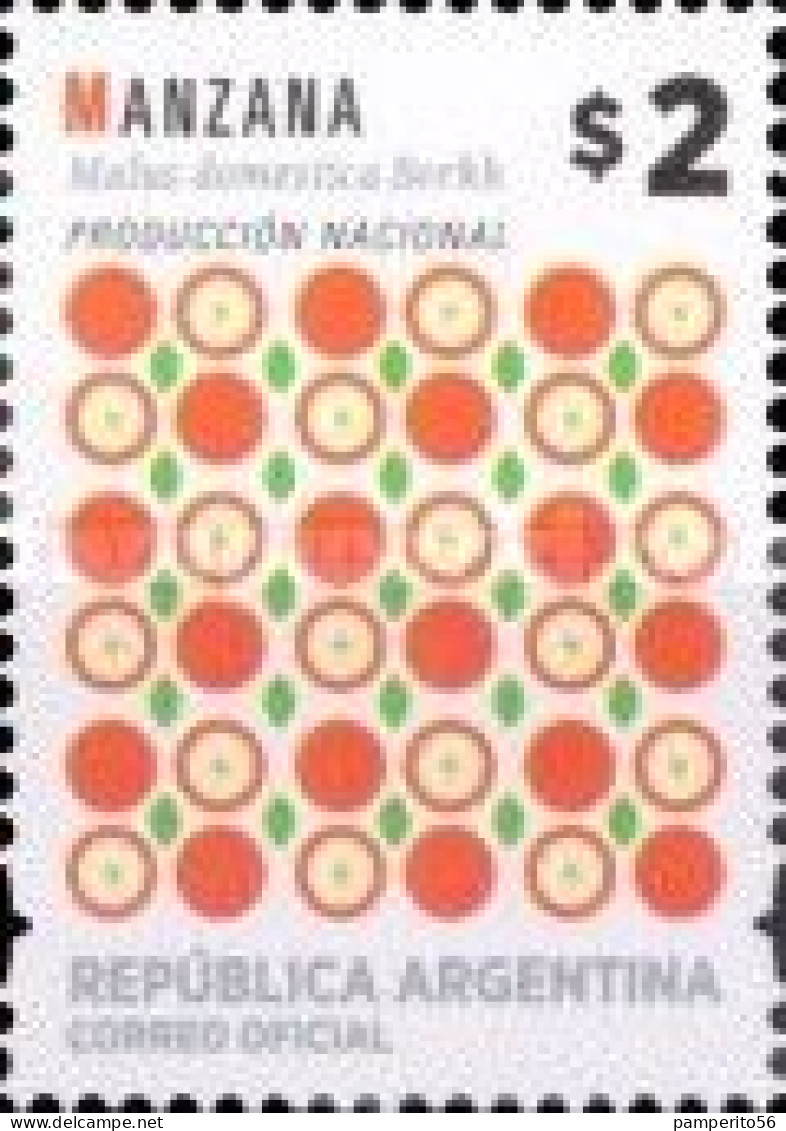 ARGENTINA - AÑO 2016 - SERIE FRUTAS - MANZANA - SERIE MNH - Unused Stamps