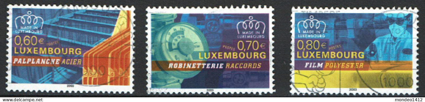 Luxembourg 2003 - YT 1565/1567 - Made In Luxemburg, Steel, Acier, Polyester, Raccords - Oblitérés