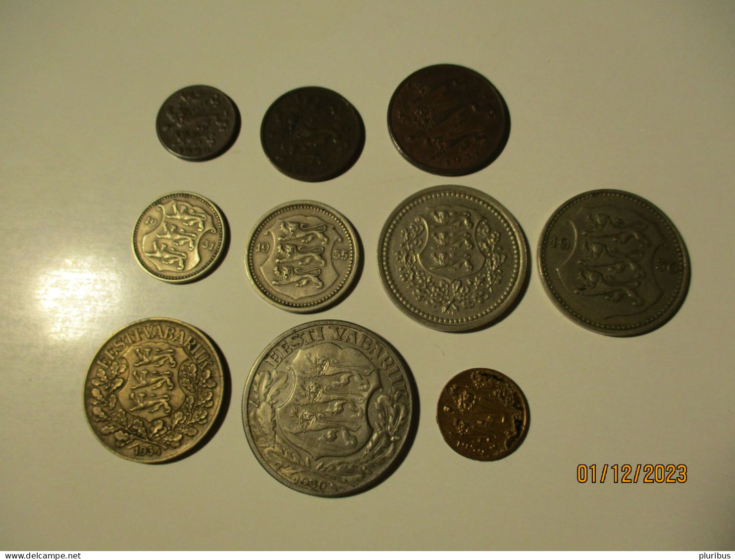 ESTONIA  SET OF 8 COINS  1929-1939 - Estland