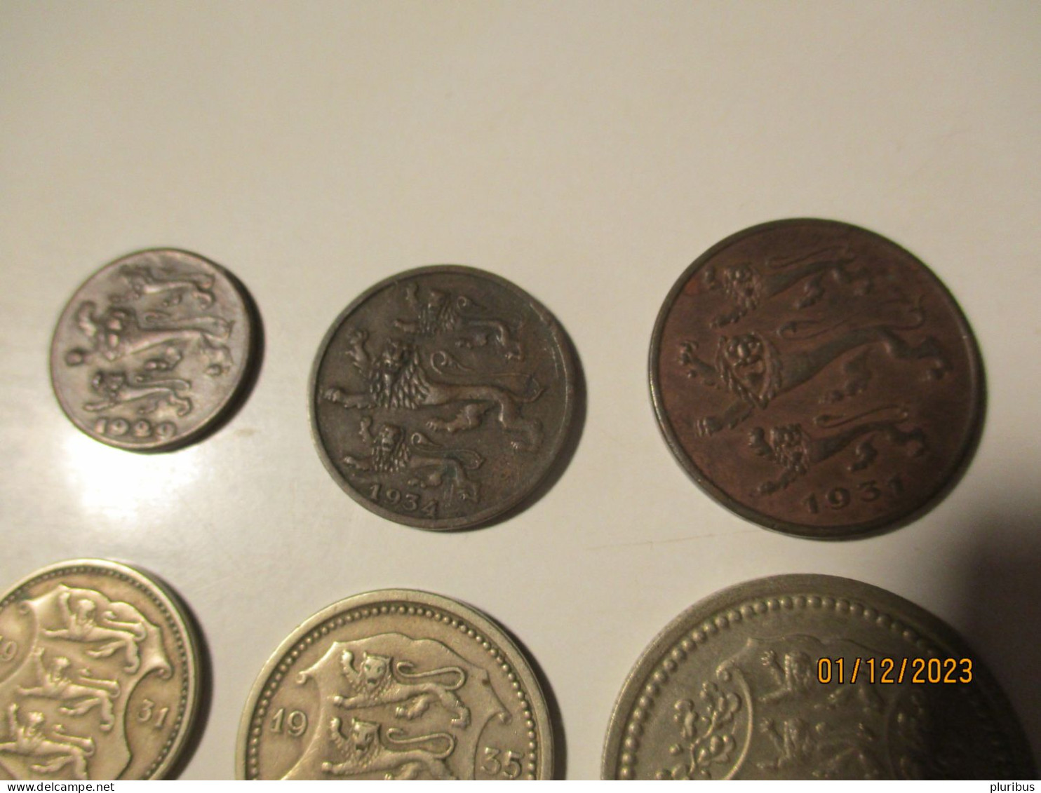 ESTONIA  SET OF 8 COINS  1929-1939