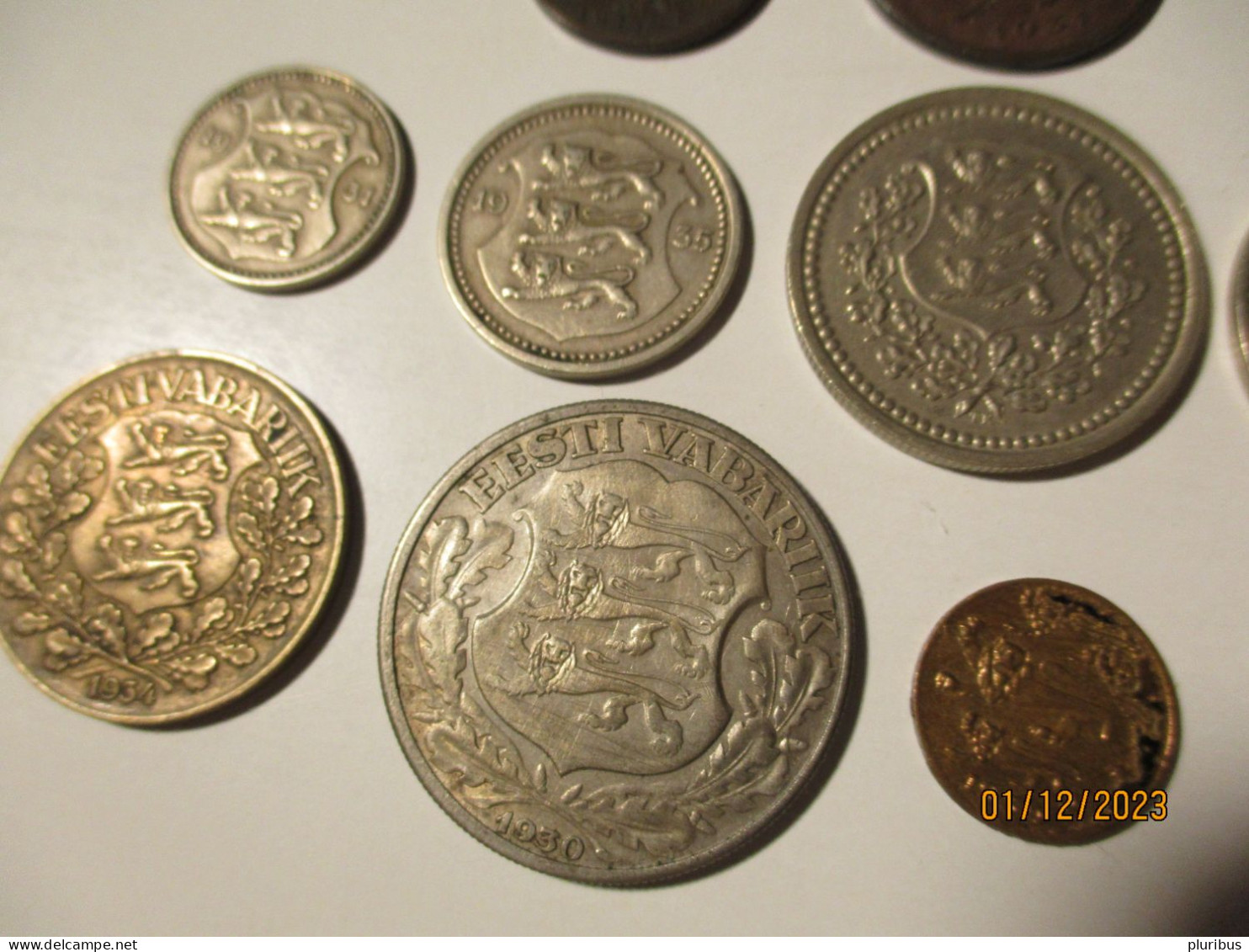 ESTONIA  SET OF 8 COINS  1929-1939