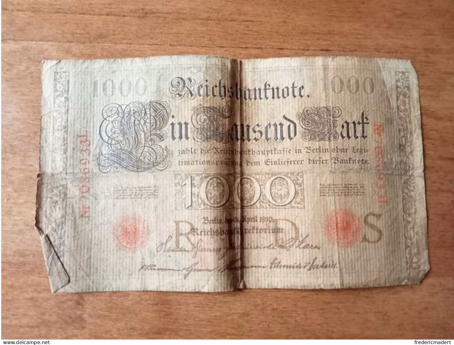 Billet De 1 000 Reichsbanknote De 1910 - Collezioni