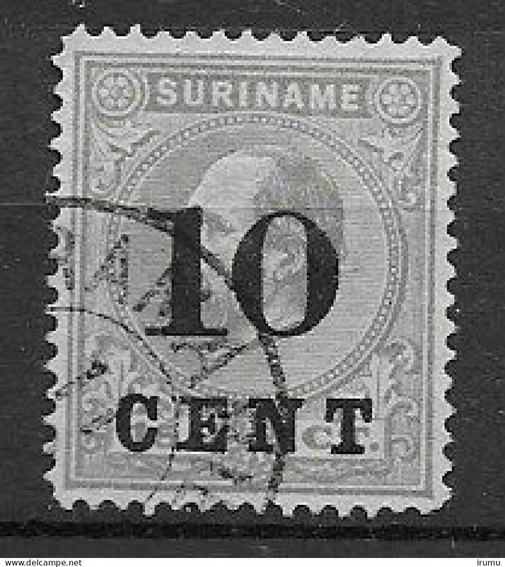 Suriname 1898, NVPH 30 Type 1 Gebruikt Kw 75 EUR (SN 1278) - Suriname ... - 1975