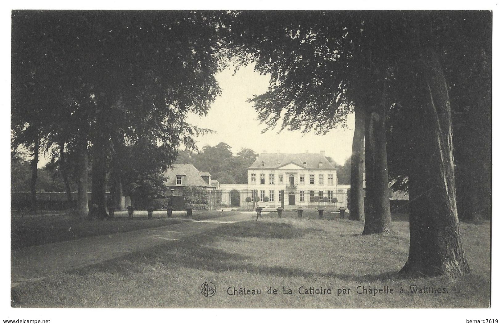 Belgique  -   Wattines -  Chateau   De La Cattoire    Par Chapelle A Wattines-  Carte Ecrite Et  Signee  Comtesse Elisab - Leuze-en-Hainaut