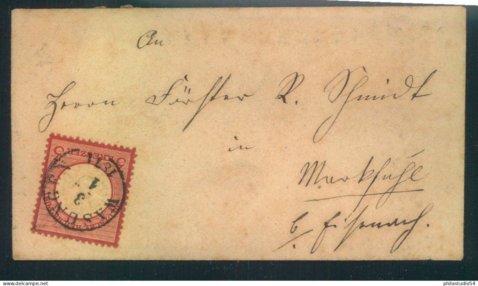 1872, WASUNGEN, Nachverwendeter Thrun Und Taxisstempel Auf Brief Mit 3 Kreuzer Großer Brustschild - Covers & Documents