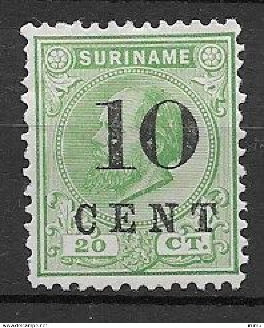 Suriname 1898, NVPH 31 Type 1 MNG Kw 6.5 EUR (SN 1283) - Suriname ... - 1975