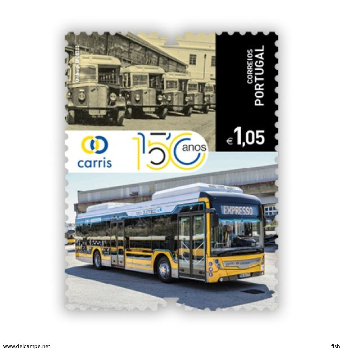 Portugal ** & CARRIS, 150 Years Of Public Transport In Lisbon 2023 (4666673) - Bus