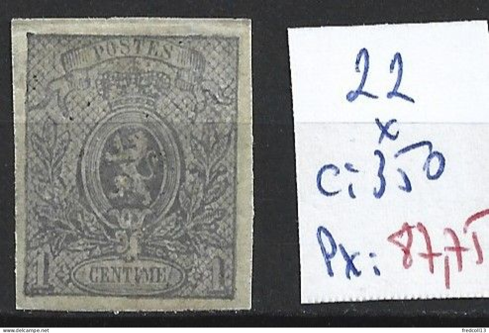 BELGIQUE 22 * Côte 350 € - 1866-1867 Blasón