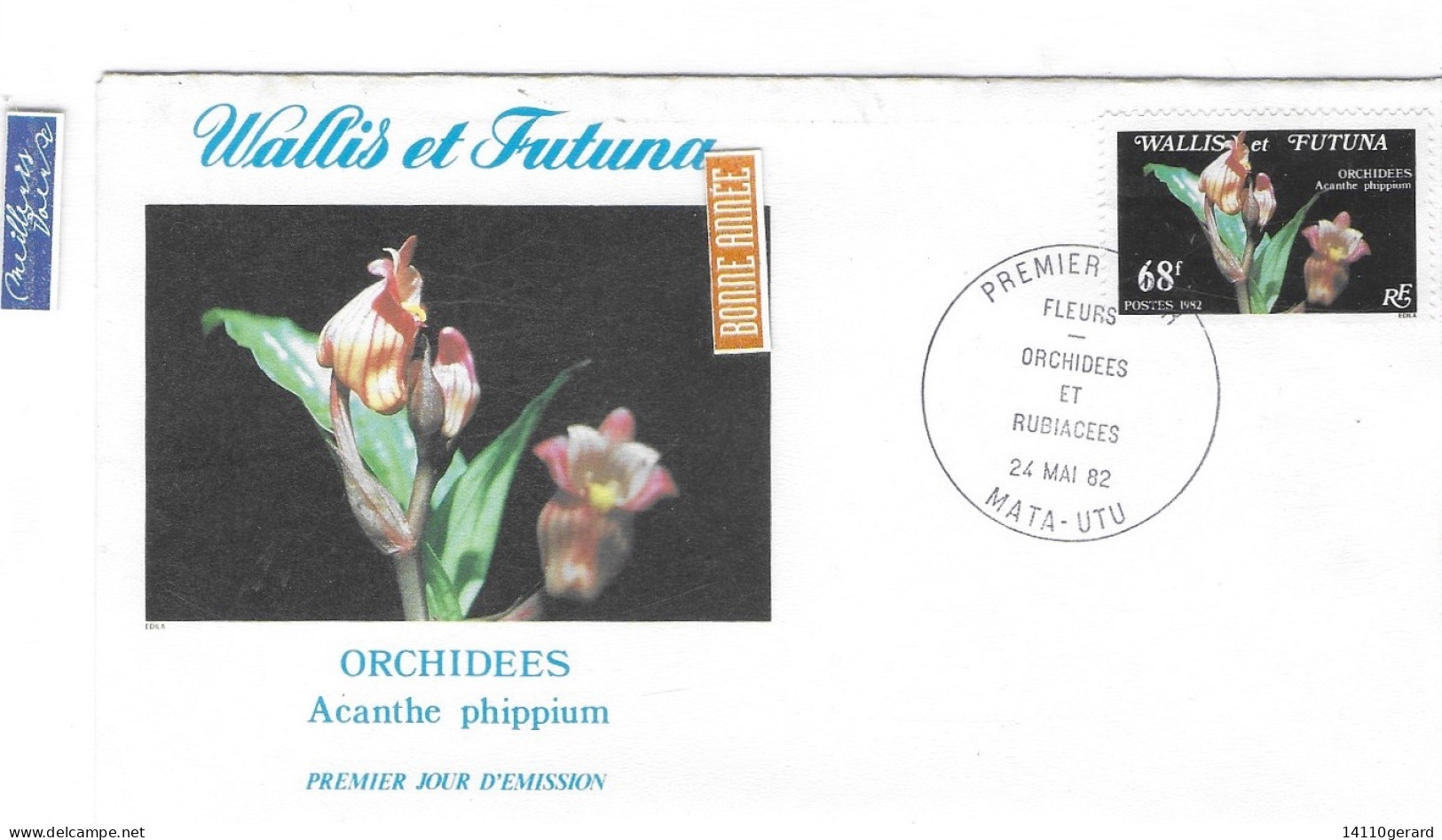 WALLIS ET FUTUNA FDC De 1982 N° 286 à 289 Complet Orchidées Rubiacées - Covers & Documents