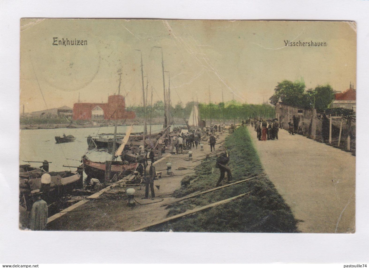 CPA :  14 X 9  -  Enkhuizen   -  Visschershaven - Enkhuizen