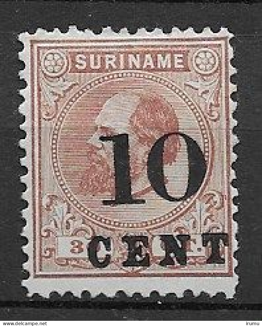 Suriname 1898, NVPH 33a Type 2 MNG Kw 6.5 EUR (SN 1289) - Suriname ... - 1975