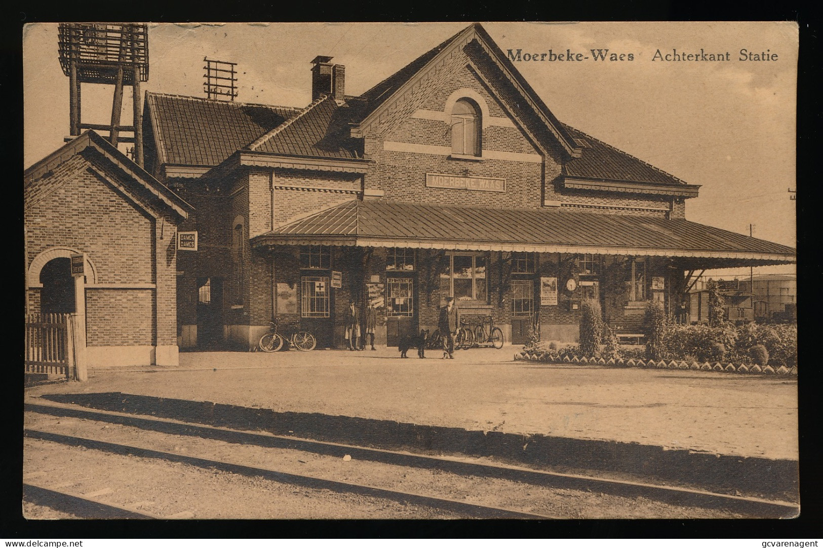 MOERBEKE WAAS  - ACHTERKANT STATIE 1933     2 SCANS - Moerbeke-Waas