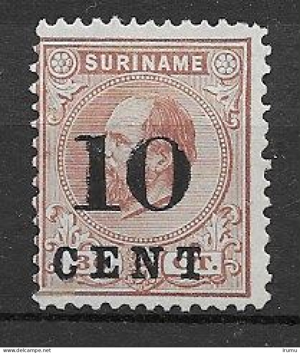 Suriname 1898, NVPH 33a Type 2 MNG Kw 6.5 EUR (SN 1290) - Suriname ... - 1975