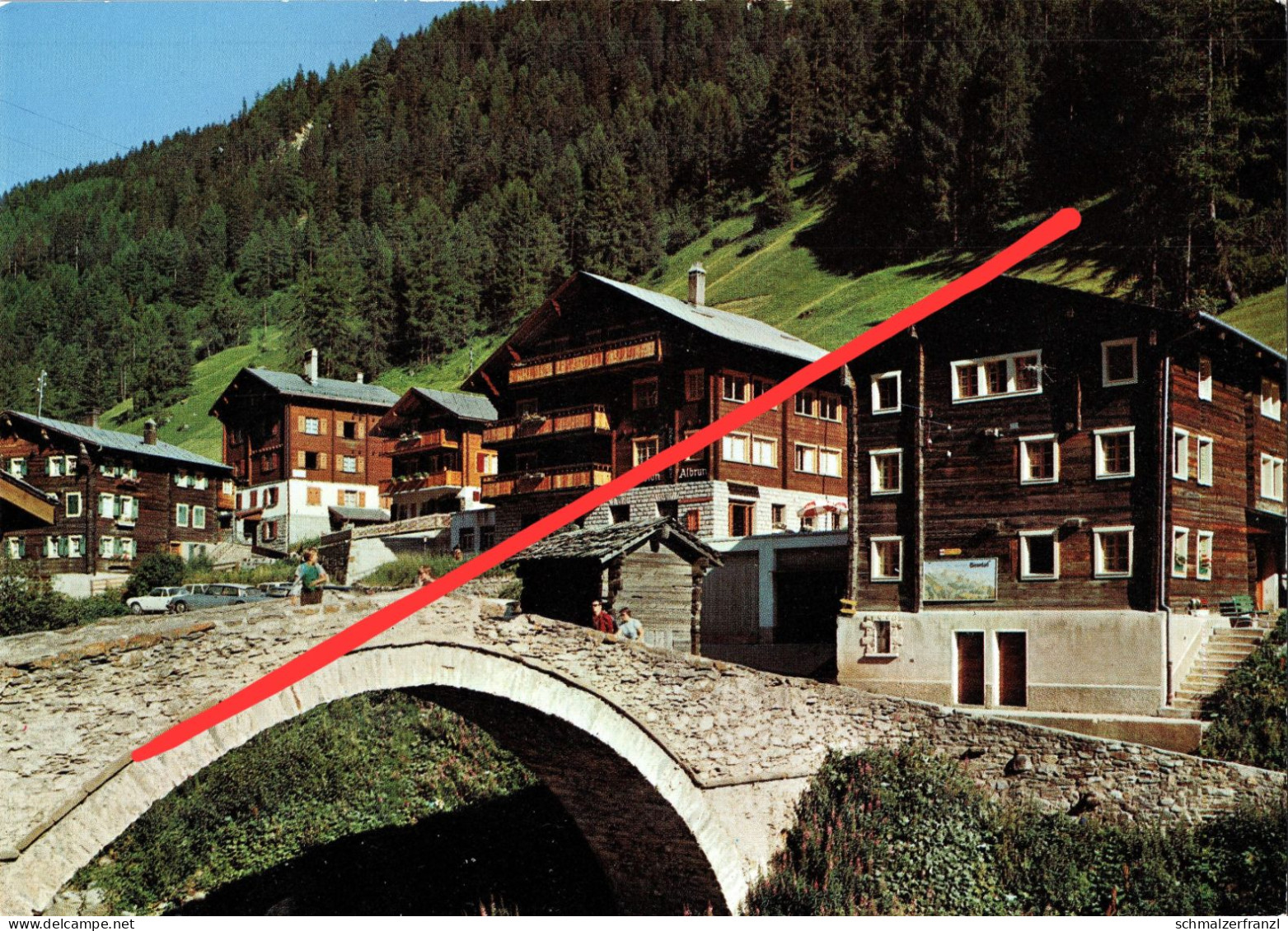 AK Binn Brücke Hotel Pension Binntal A Ernen Fiesch Fieschertal Lax Brig Visp VS Wallis Schweiz Suisse Switzerland - Binn