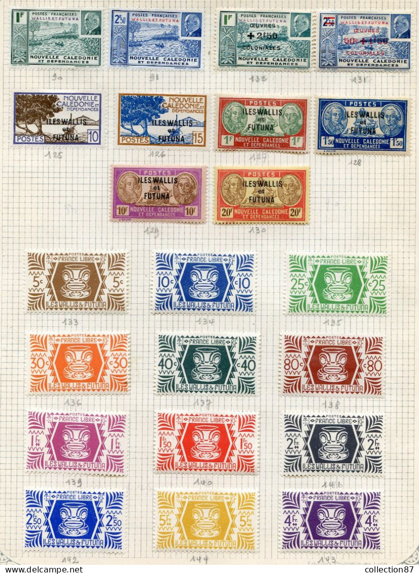 Réf 79 < WALLIS & FUTUNA < Collection De 64 Valeurs * Neuf Ch * MH < Cote 104 € - Collections, Lots & Séries