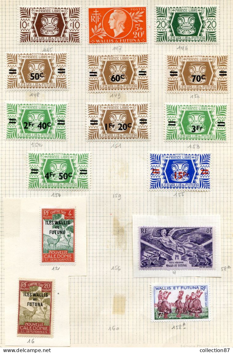 Réf 79 < WALLIS & FUTUNA < Collection De 64 Valeurs * Neuf Ch * MH < Cote 104 € - Verzamelingen & Reeksen