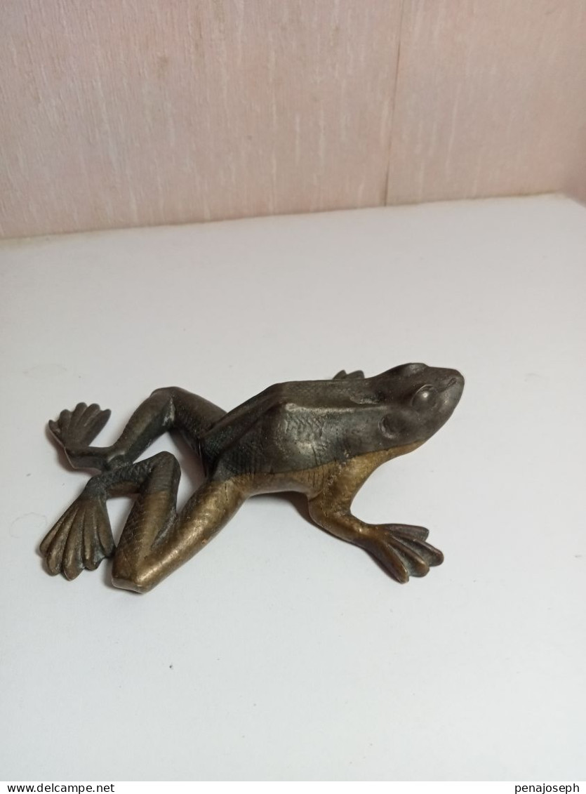 grenouille en bronze XIXème 13 cm x 9 cm signé