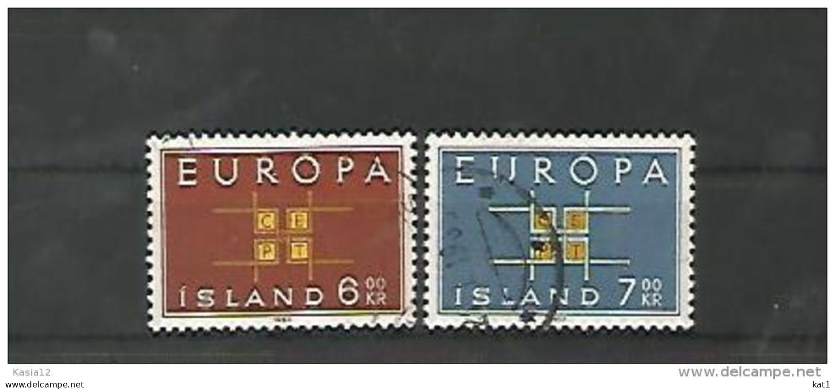 A05676)Island 373 - 374 Gest., Cept - Used Stamps