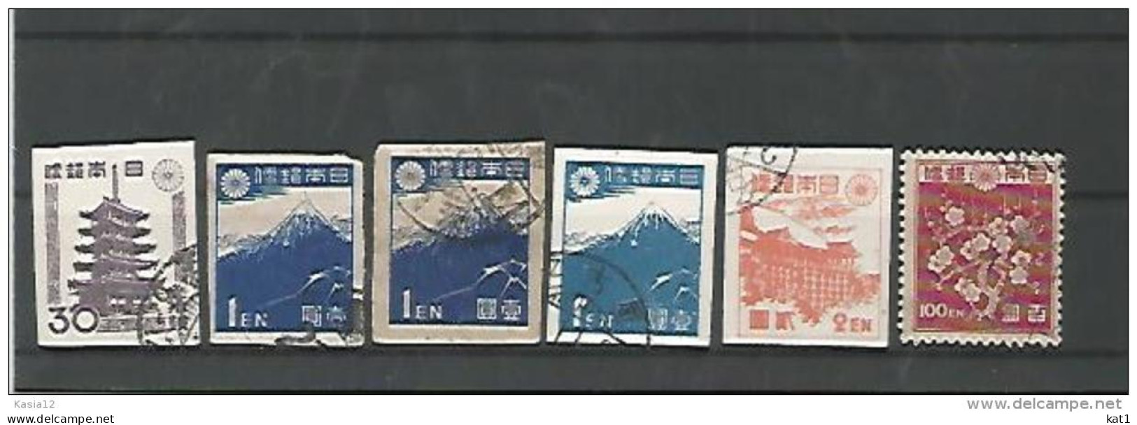 A06231)Japan 352 B + 353 A - C + 356 + 359 A Gest. - Used Stamps