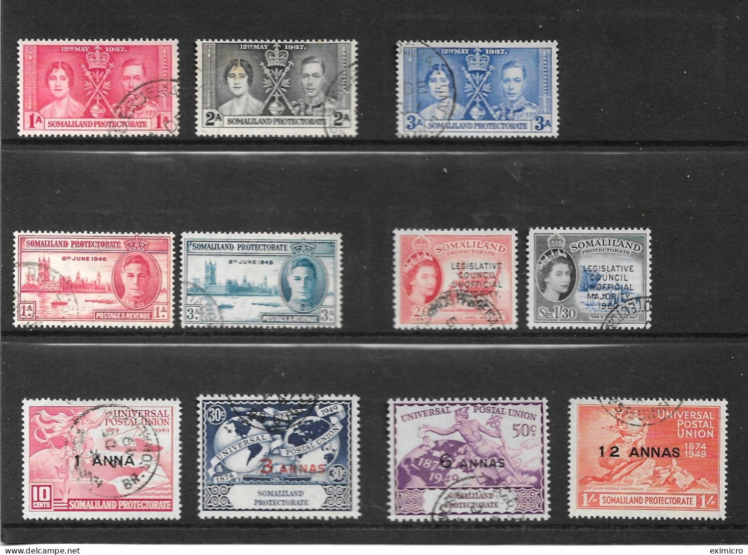 SOMALILAND 1937 - 1960 FINE USED SETS Cat £20+ - Somalilandia (Protectorado ...-1959)