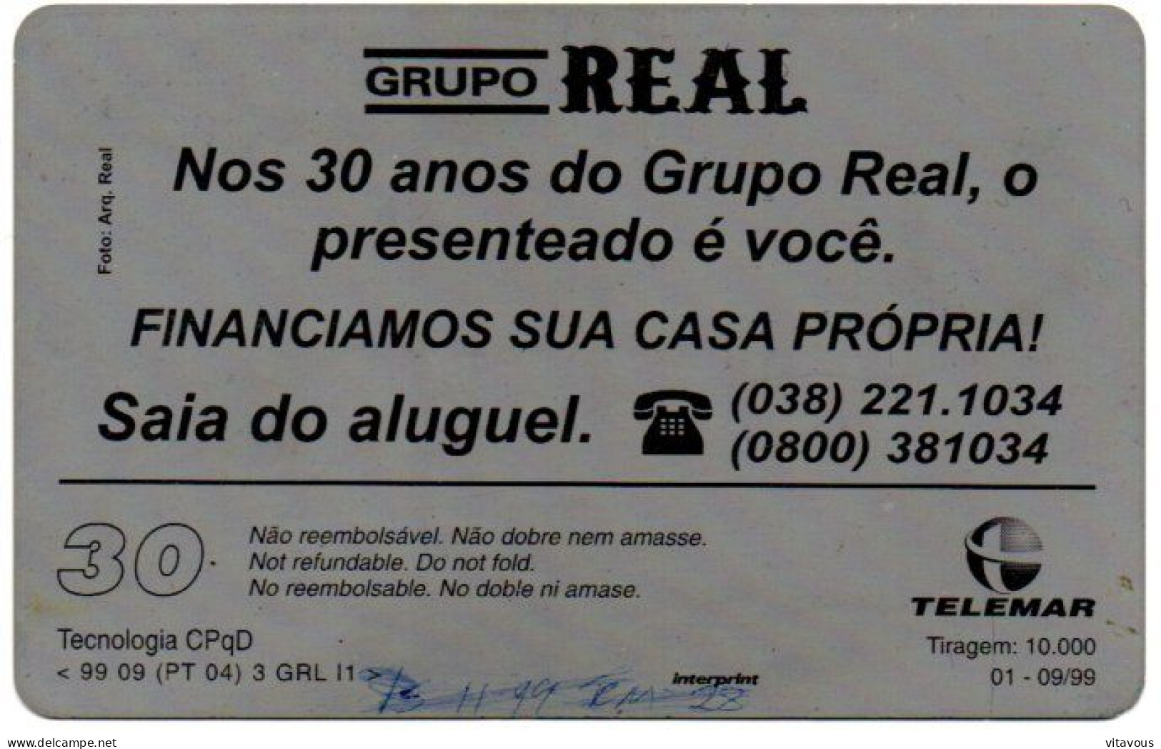10 000 Exemplaires Cascade Télécarte Brésil Phonecard (J 981) - Brasilien