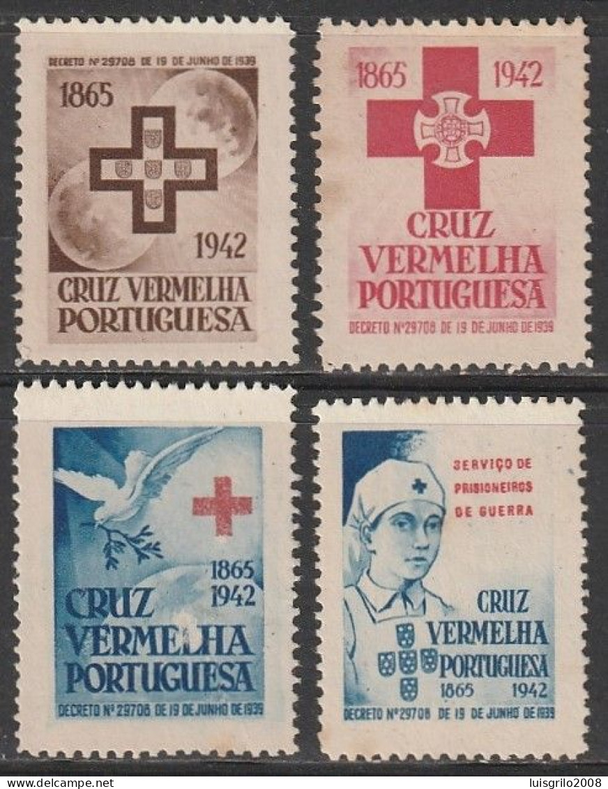 Croix Rouge/ Red Cross - Vinhetas Cruz Vermelha Portuguesa, 1943 . 2ª Série -|-  Série Compléte - MNG - Unused Stamps