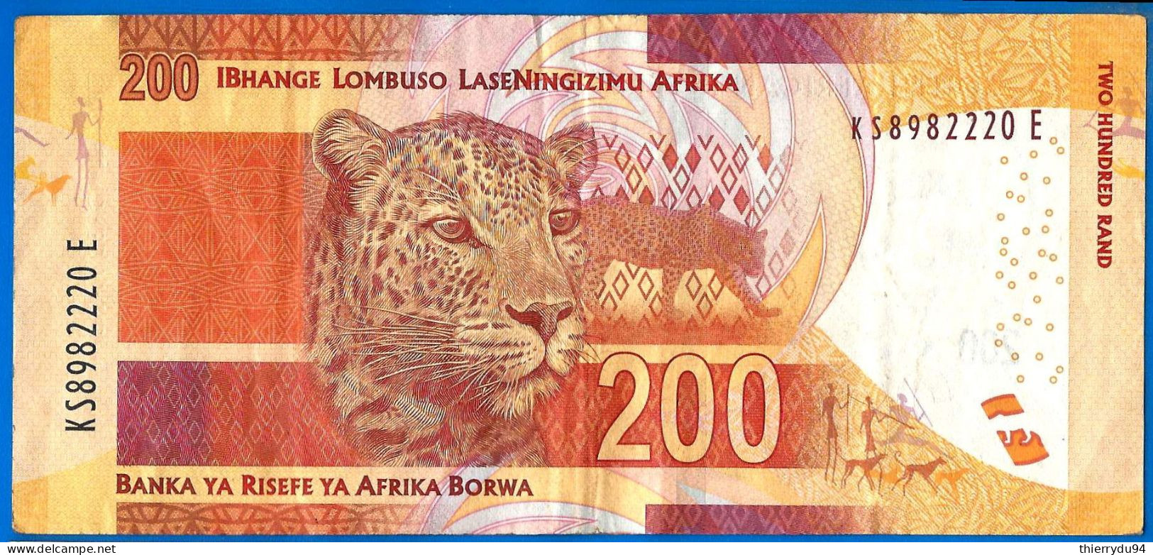 Afrique Du Sud 200 Rand 2016 Nelson Mandela Animal South Africa Que Prix + Port Billets Rands Paypal Bitcoin Crypto OK - Zuid-Afrika