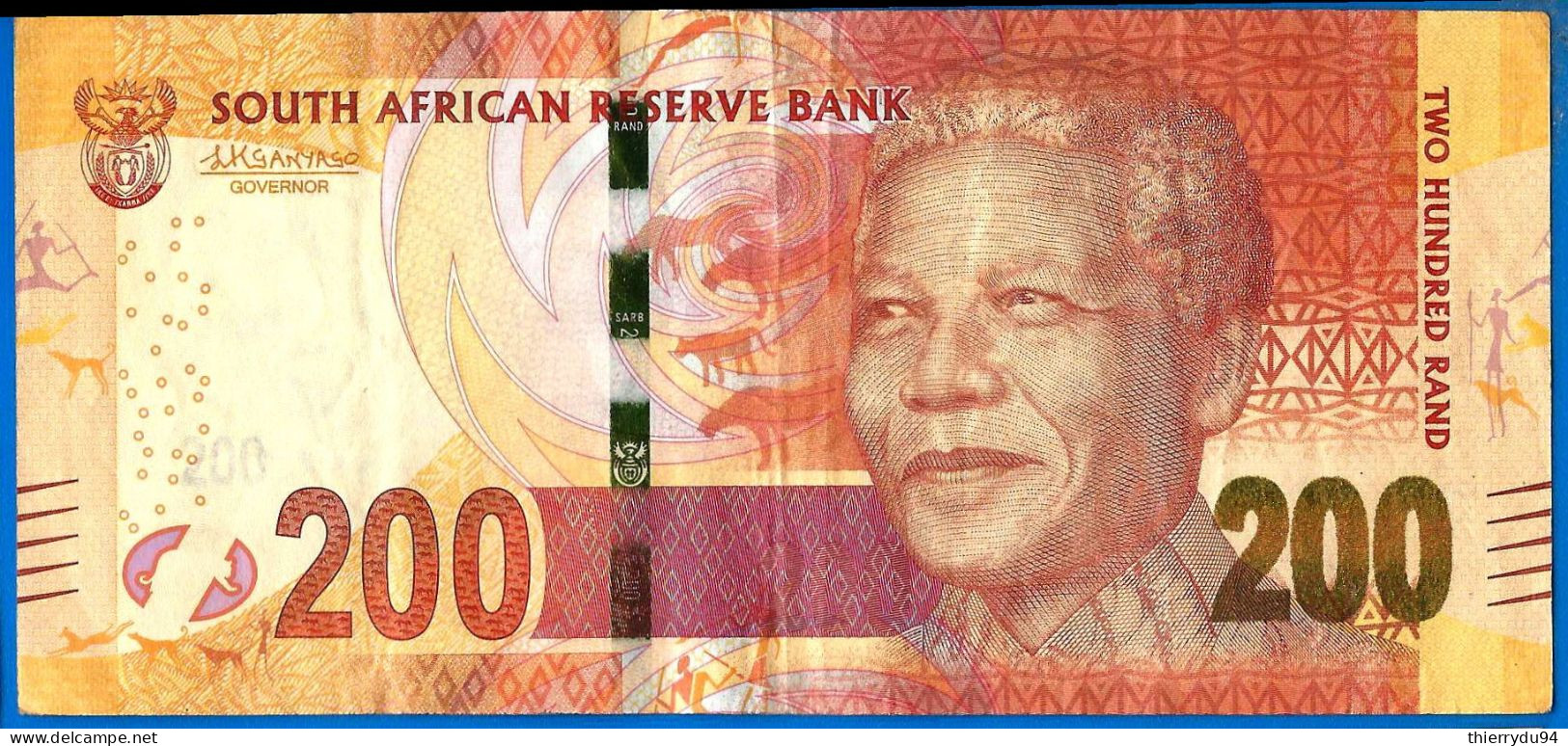 Afrique Du Sud 200 Rand 2016 Nelson Mandela Animal South Africa Que Prix + Port Billets Rands Paypal Bitcoin Crypto OK - Sudafrica