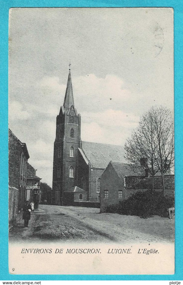 * Luigne (Mouscron - Hainaut - La Wallonie) * (Th. Van Den Heuvel, Nr 9) église, Kerk, Church, Kirche, Unique, TOP - Moeskroen