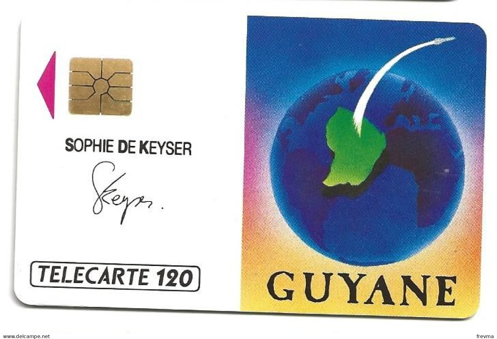 Telecarte F106 Guyane 120 Unités Luxe SO2 - 1989