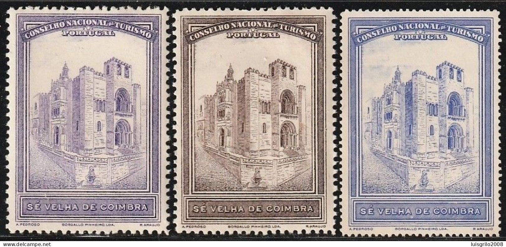 Vignettes/ Vinhetas, Portugal - 1930, Conselho Nacional De Turismo. Sé Velha, Coimbra -||- MNG, Sans Gomme - Local Post Stamps
