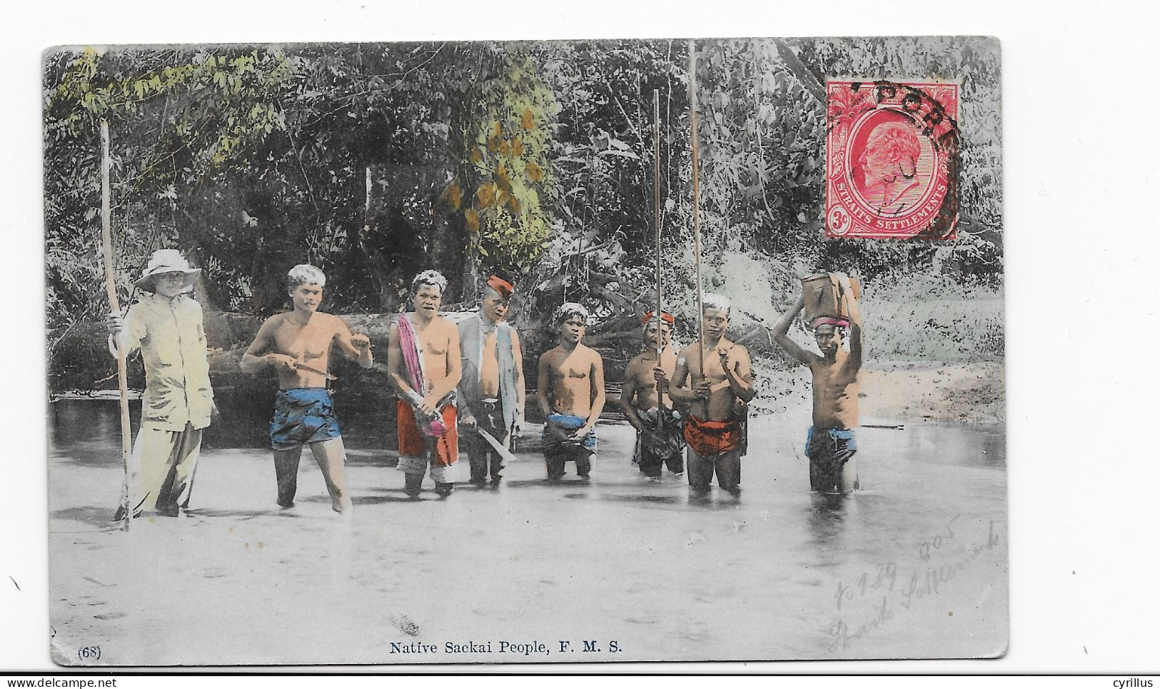 CPA - SINGAPOUR -  Native Sackaï People, F. M. S - Singapour