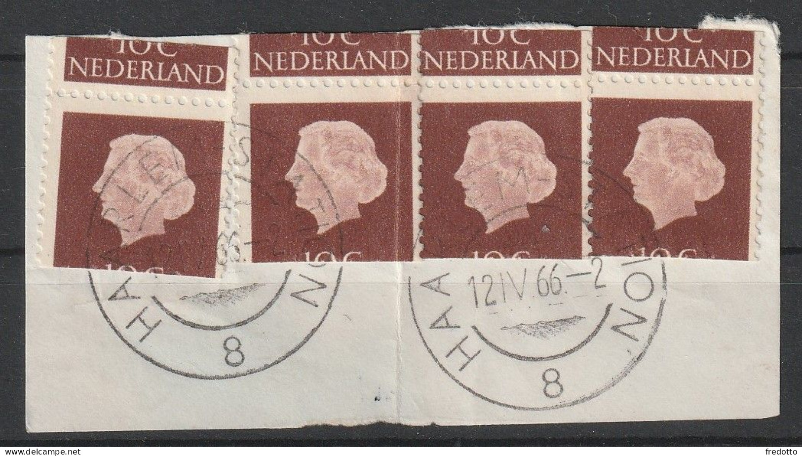 Niederlande-im Markenbild Getrennte Marken Auf Briefstück Gestempelt - Storia Postale