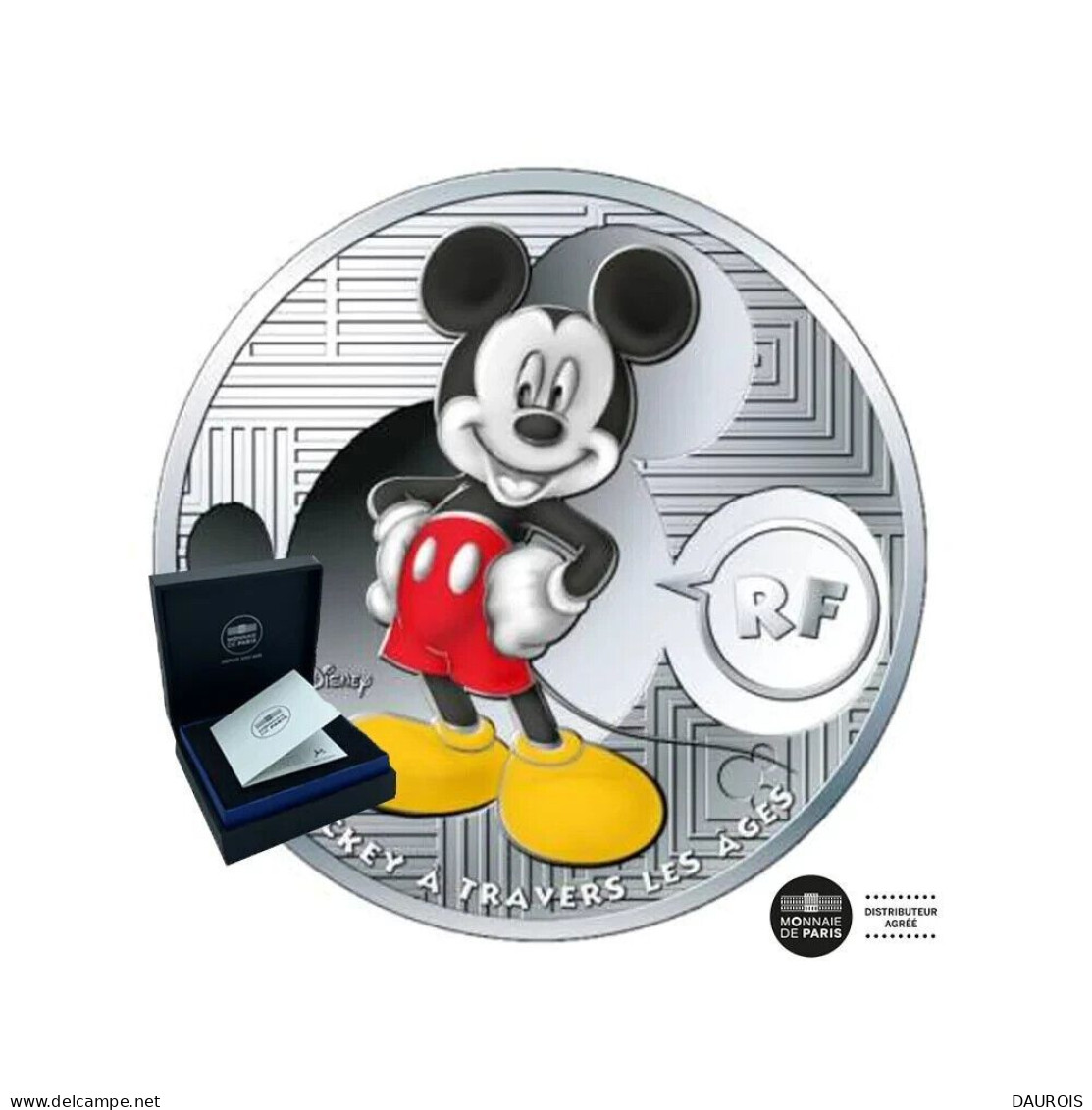 Mickey à Travers Les âges - Monnaie De 10 € Argent - BE 2016 - - Collections