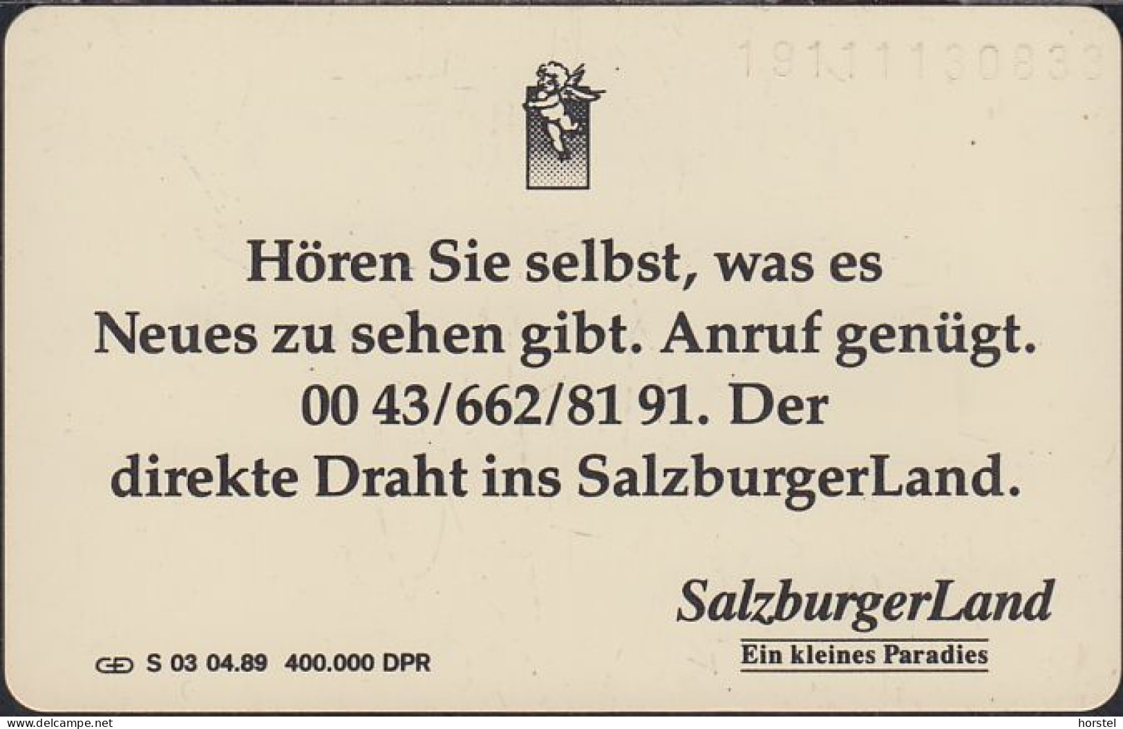 GERMANY S03/89 - Salzburger Land - 200 Einheiten - DD:1911 - S-Series: Schalterserie Mit Fremdfirmenreklame