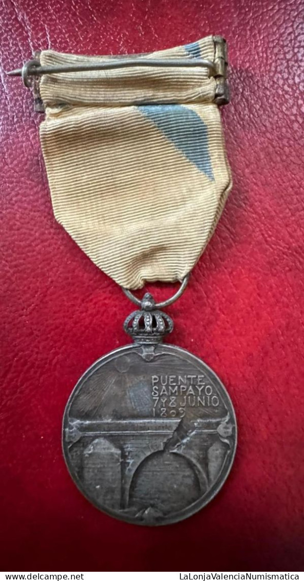 España Medalla Pablo Morrillo Defensor Puente Sampayo 1er Centenario De La Independencia 1909 PG 792a - Other & Unclassified