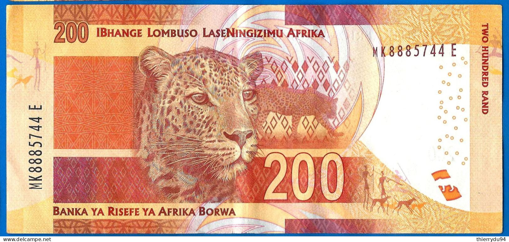 Afrique Du Sud 200 Rand 2016 Nelson Mandela Animal South Africa Que Prix + Port Billets Rands Paypal Bitcoin Crypto OK - Suráfrica