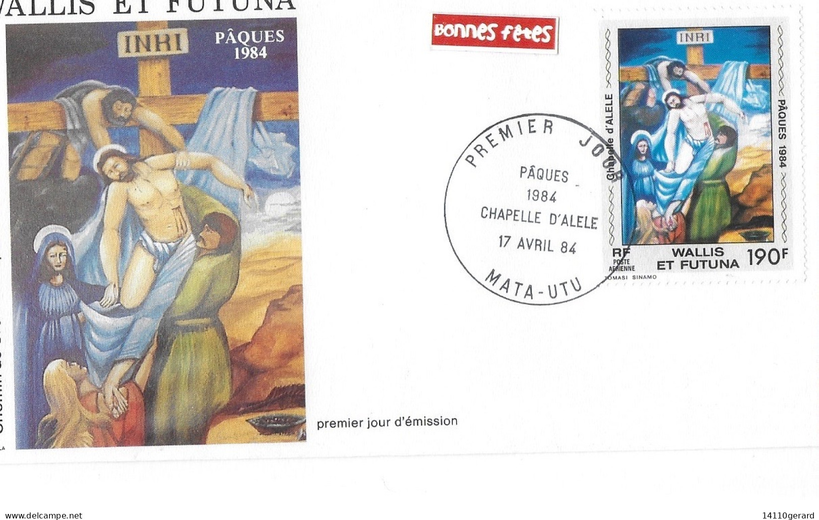 WALLIS ET FUTUNA FDC De 1984 CHAPELLE D'ALELE - Storia Postale