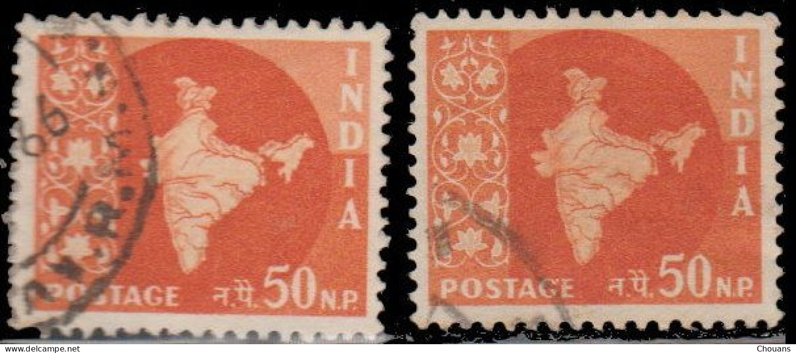 Inde 1957. ~ YT 74/82 - Carte de l'Inde (10 v.)