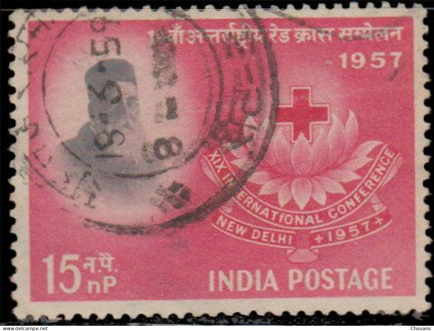 Inde 1957. ~ YT 86 - Henri Dunant. Croix Rouge - Oblitérés