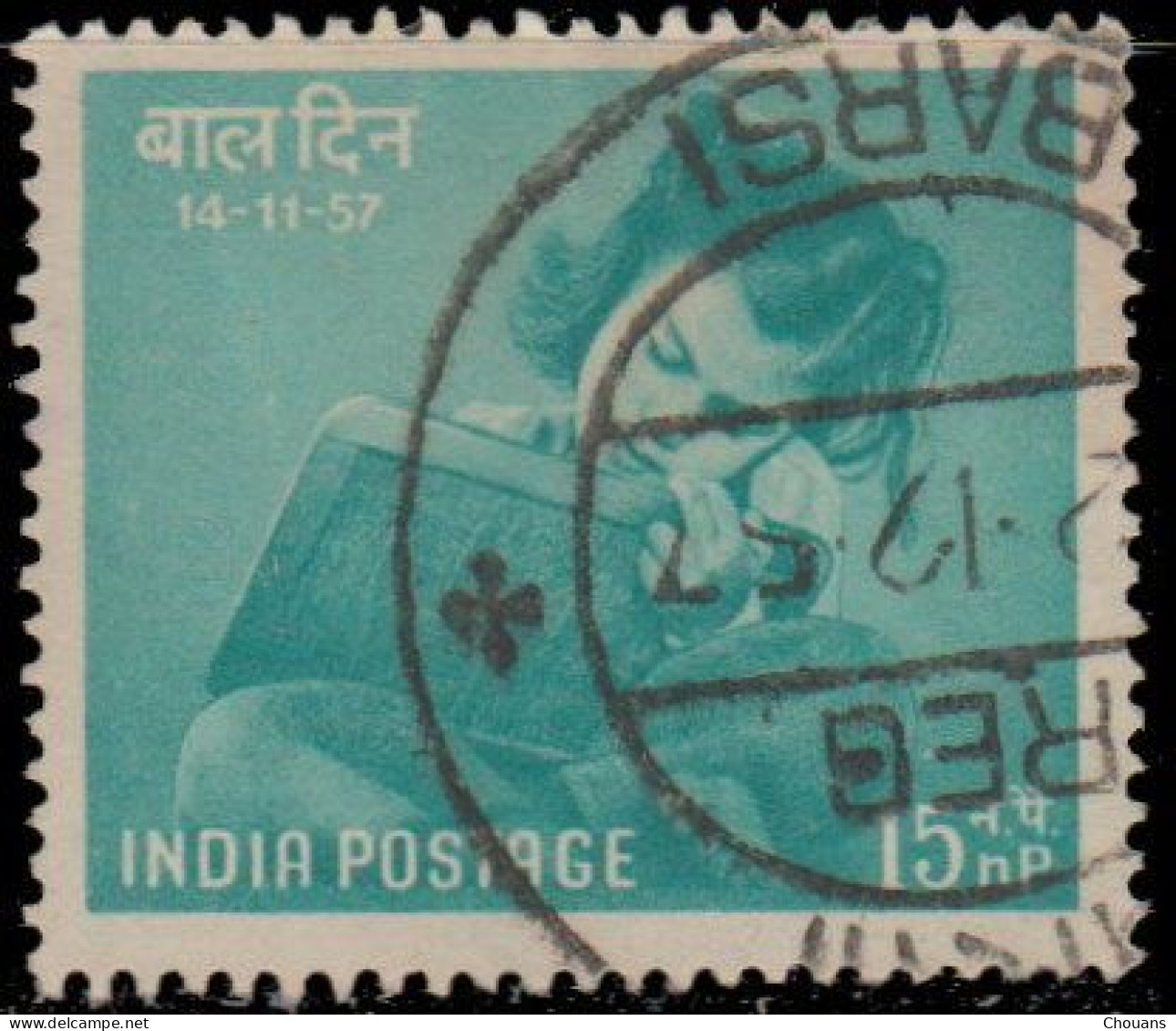 Inde 1957. ~ YT 88 (par 2) - Fillette - Gebruikt