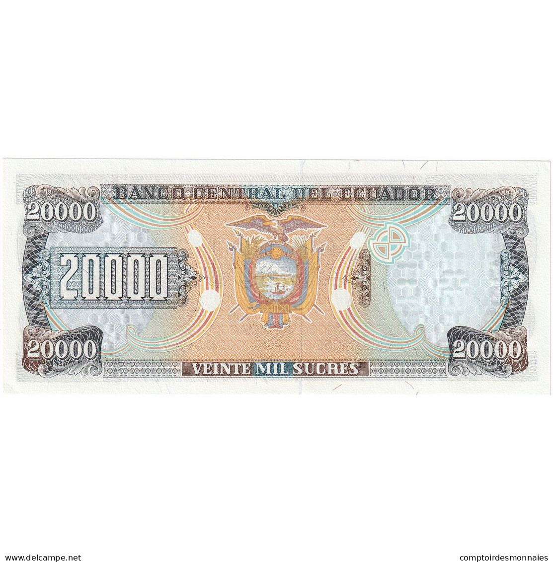 Équateur, 20,000 Sucres, 1999, 1999-07-12, KM:129c, NEUF - Ecuador