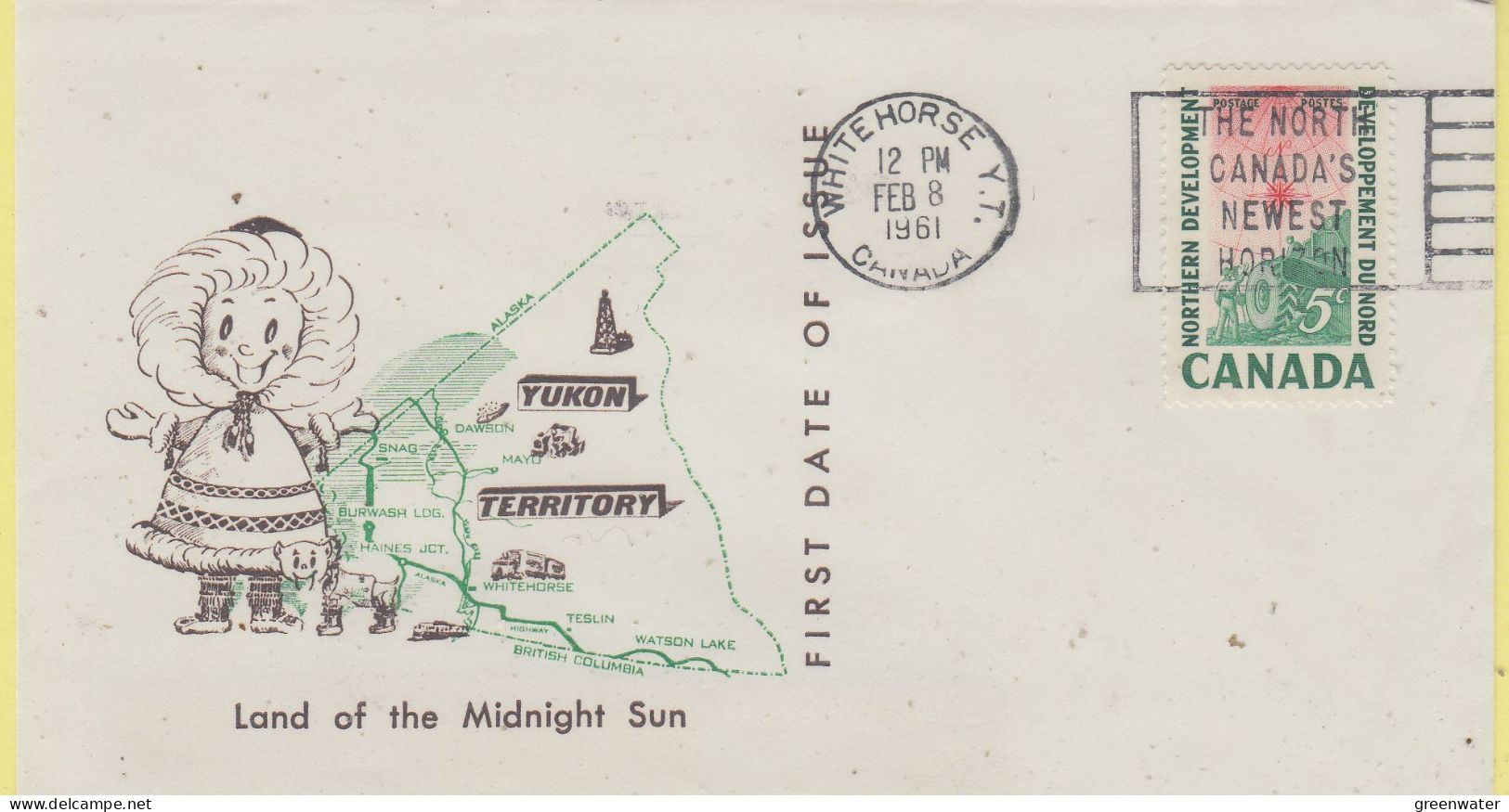 Canada 1961 Northern Develoment / Yukon Territory 1v FDC (CN176B) - 1961-1970