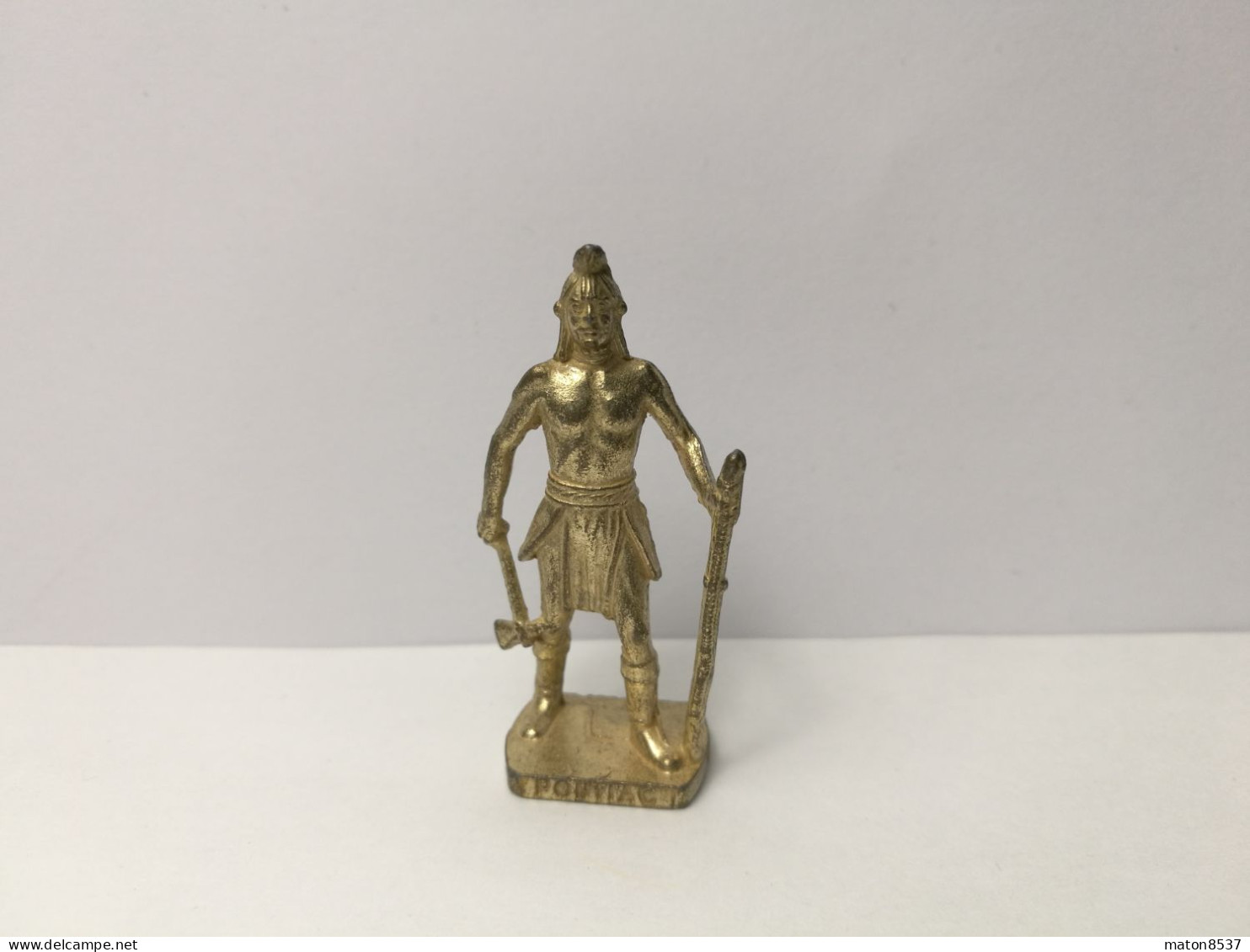 Kinder :  K94 N111  Berühmte Indianer-Häuptling II 1985-93 -  Pontiac - Gold  - Scame - 40 Mm - 1 - Figurine In Metallo