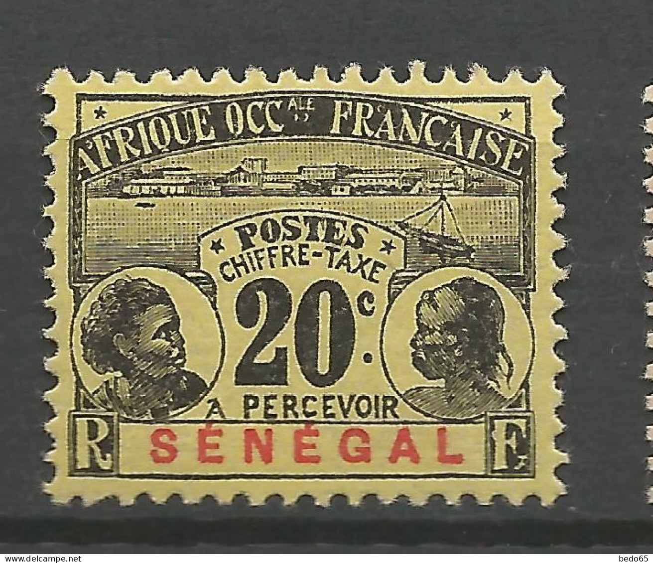 SENEGAL TAXE N° 7 NEUF*  CHARNIERE   / Hinge / MH - Timbres-taxe