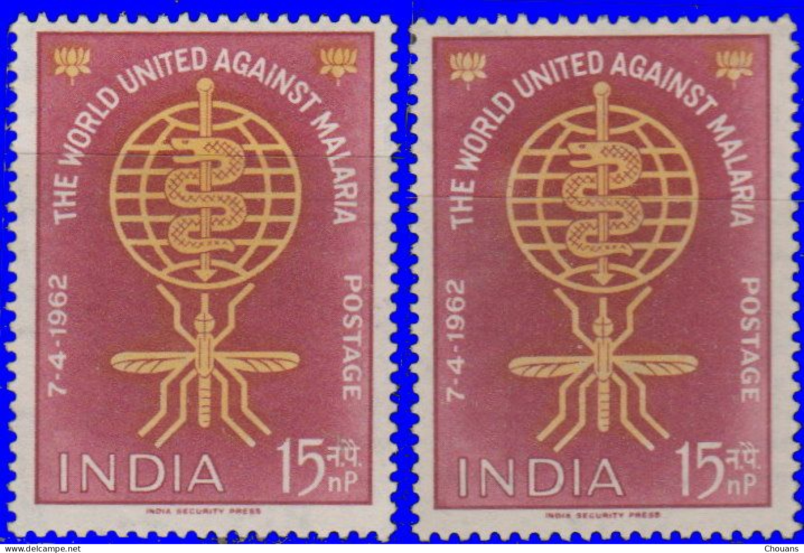 Inde 1962. ~ YT 141* (par 2) - Éradication Paludisme - Unused Stamps